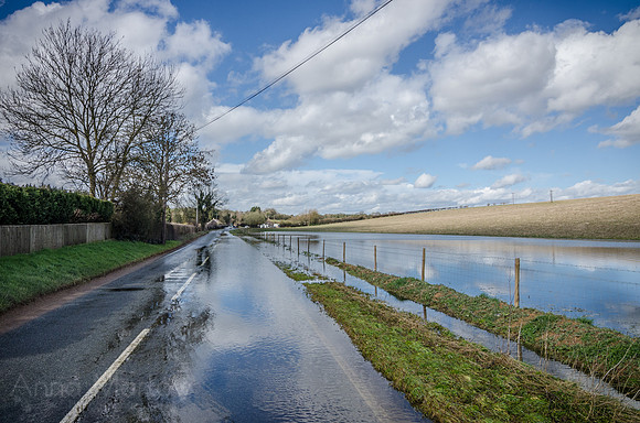 Flooded Road at Great Shefford