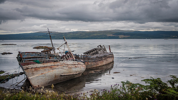 Fishing boats at Salen